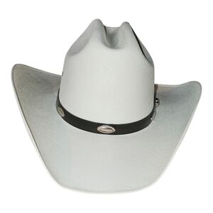 Men's White Cowboy Hat with Black Band